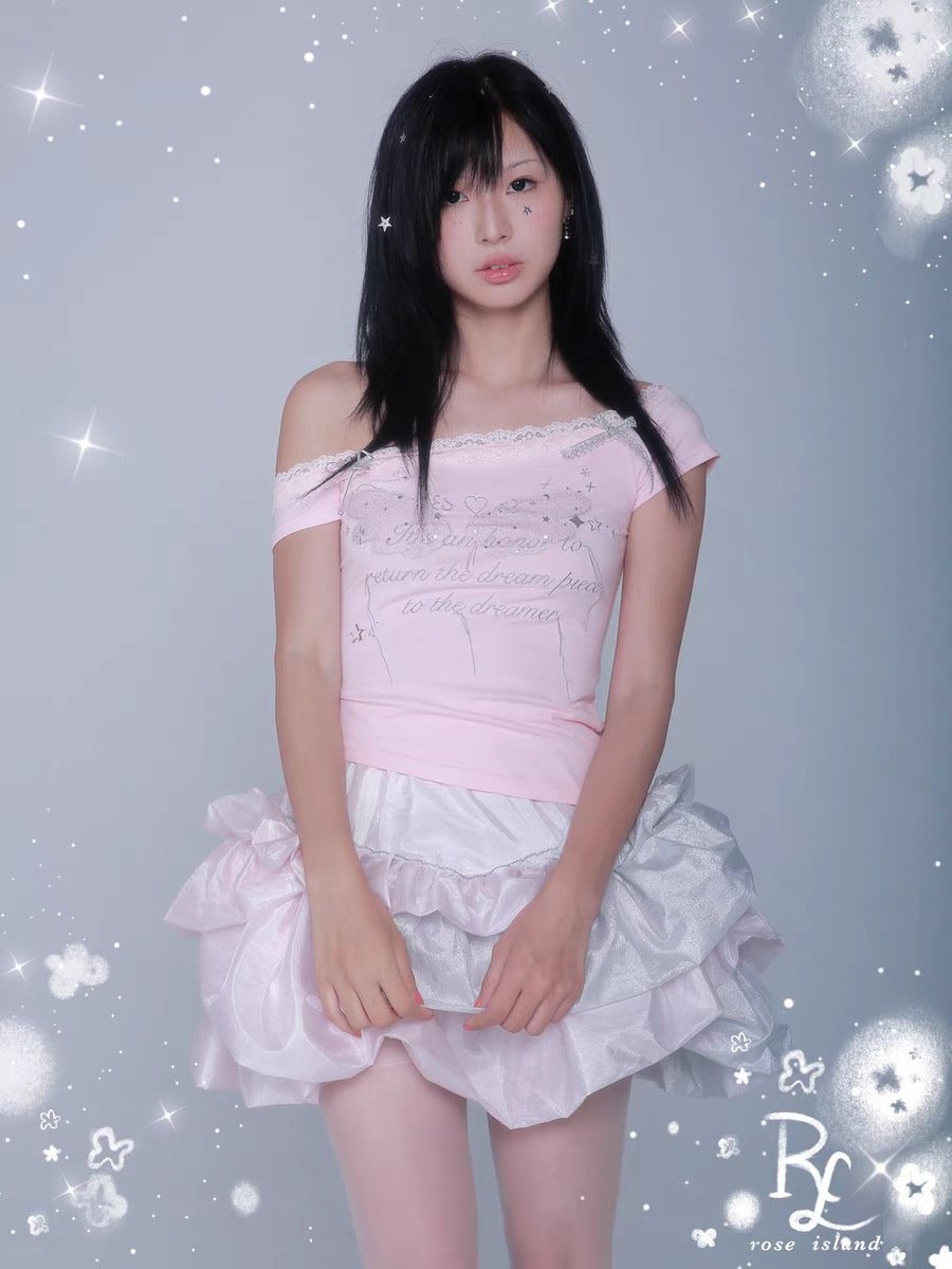 Rose Island Starry Twinkle Crop top