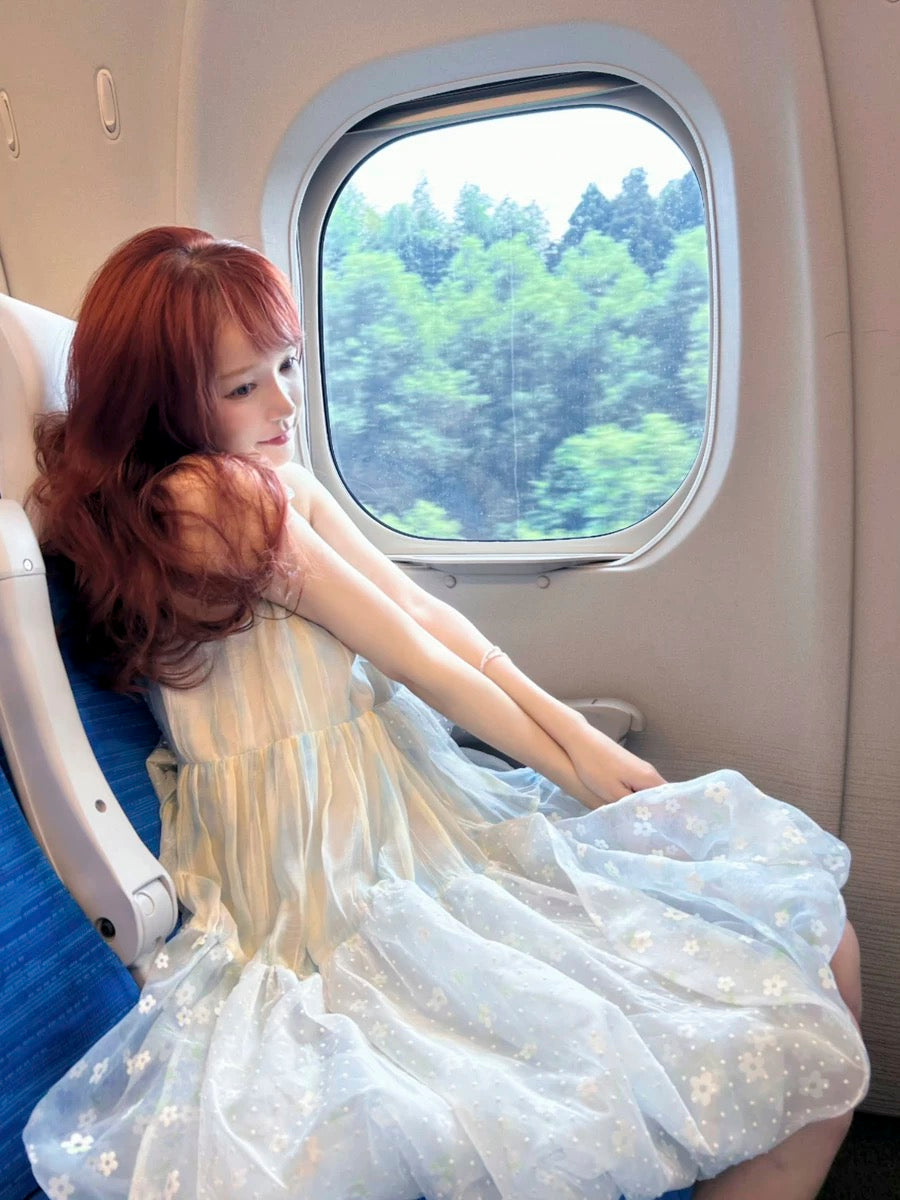 Rose Island Jellyfish Series Blue Sea Fairytale halter-neck dress