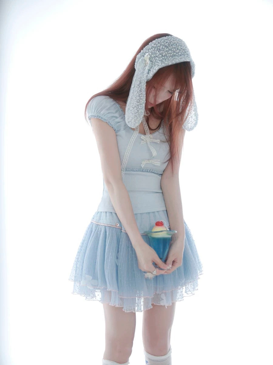 Rose Island Soft Pastel Core Crop Top