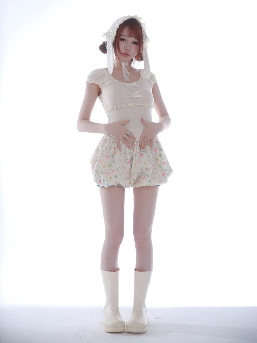 Rose Island Floret mini shorts bloomer