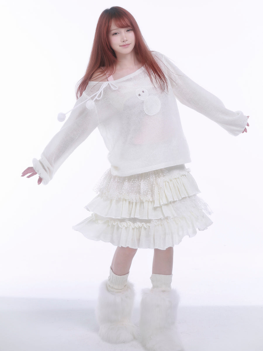[Rose Island] Do You Want To Build A Snow Man? Cashmere-blend Sweater