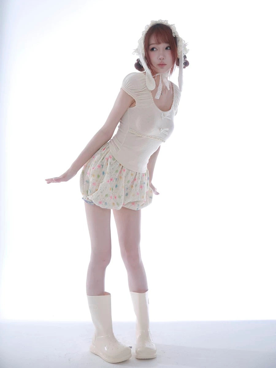 Rose Island Floret mini shorts bloomer