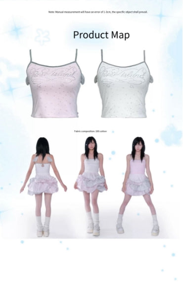 Rose Island Starry Twinkle Wings Crop Top Tank