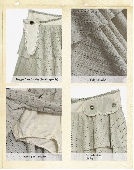 Rose Island AW24 Elf Guardian - Assassin Girl Mini Skirt with knife pocket