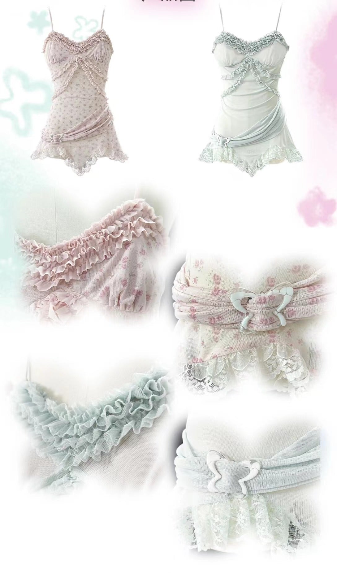 Made of sugar and dream - Rose Island Floral Crop Top Tank Linne