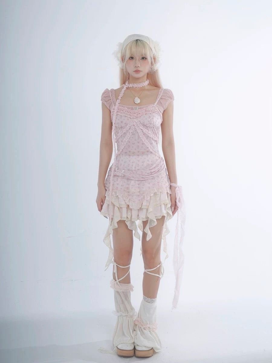 Made of sugar and dream - Rose Island Floral Crop Top Tank Linne