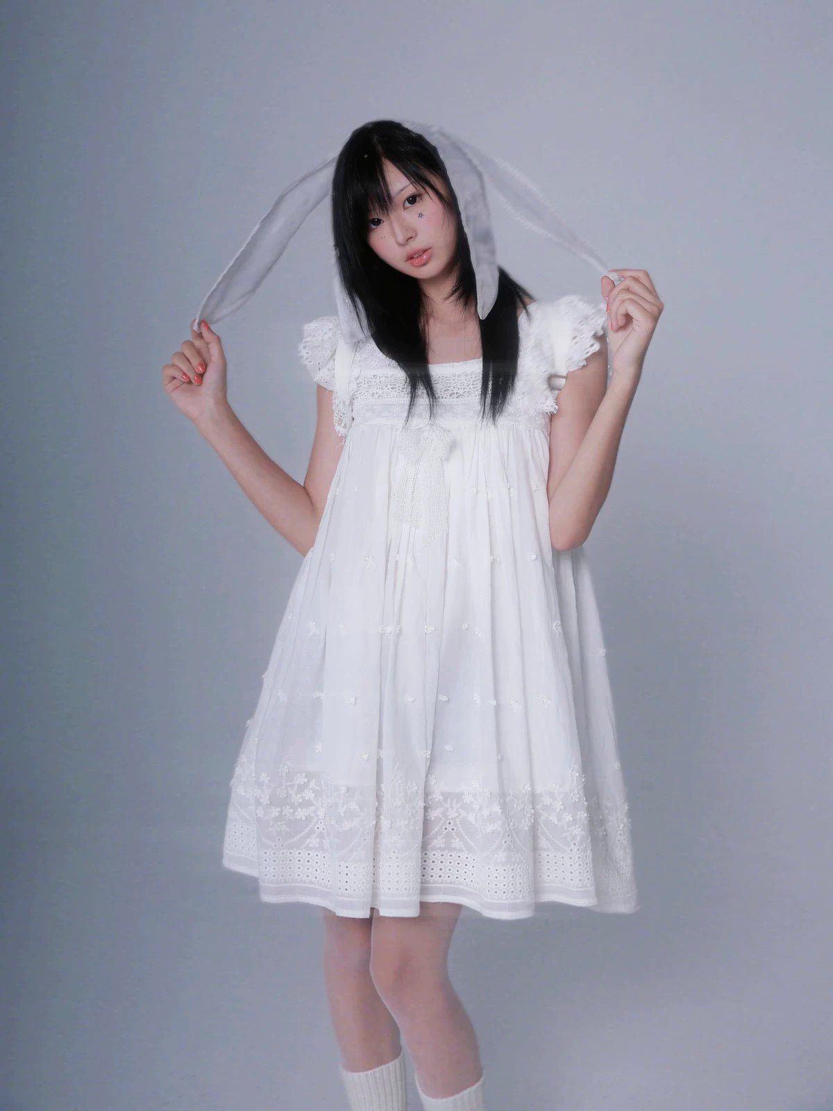 Rose Island Angel Energy Cotton Mini Dress