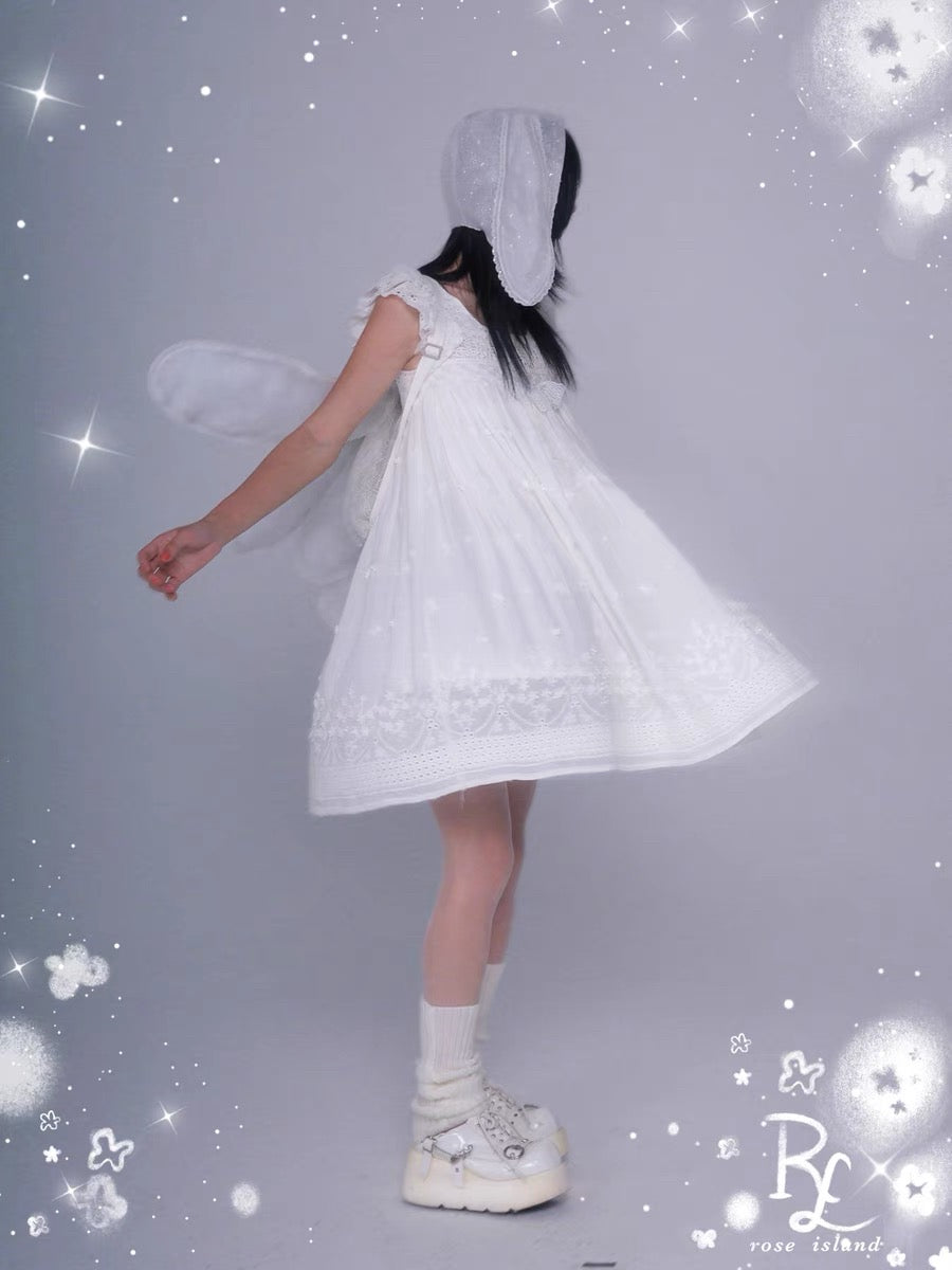 Rose Island Angel Energy Cotton Mini Dress