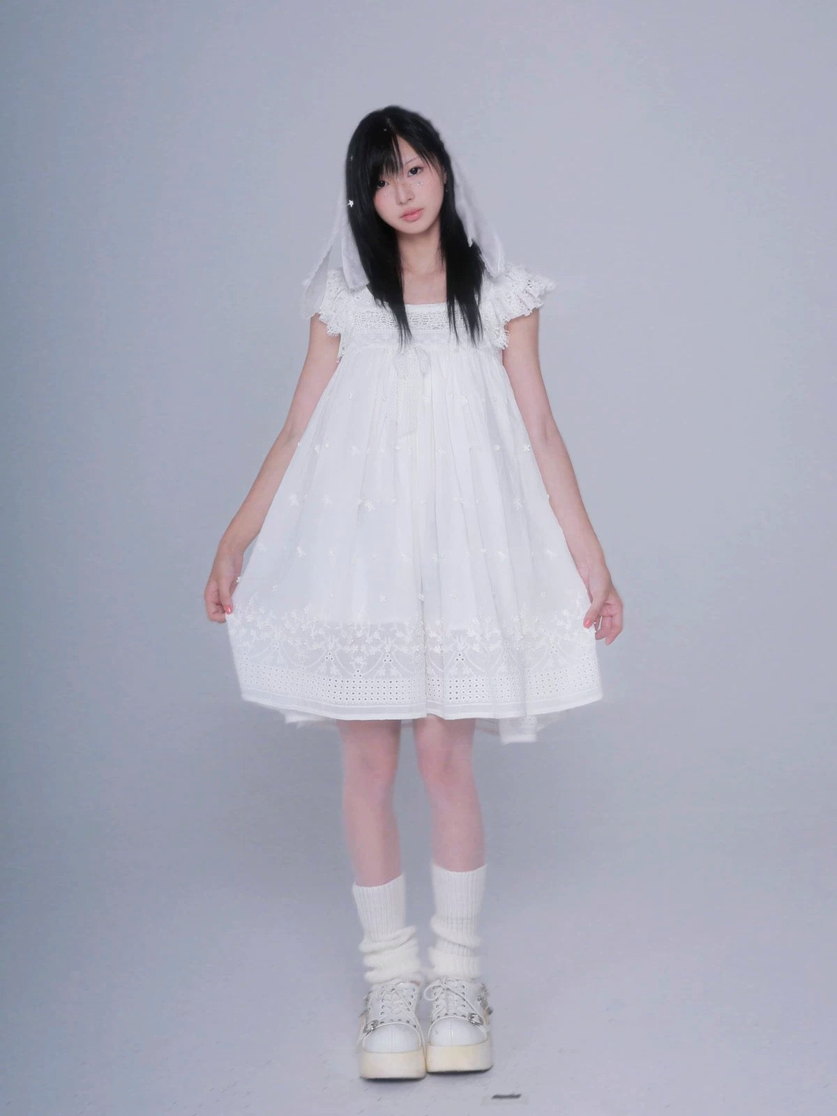 Rose Island Angel Energy Cotton Mini Dress