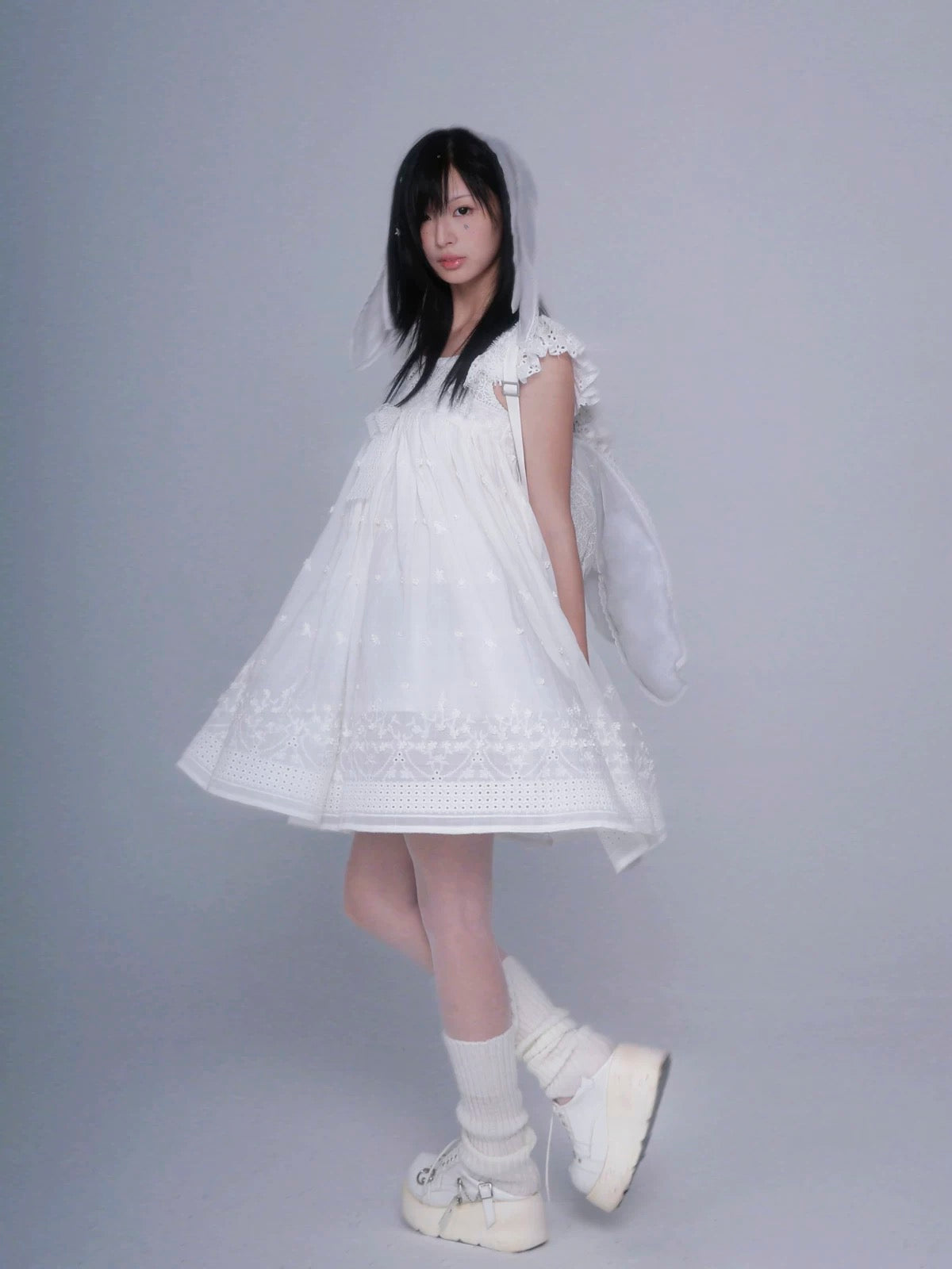 Rose Island Angel Energy Cotton Mini Dress