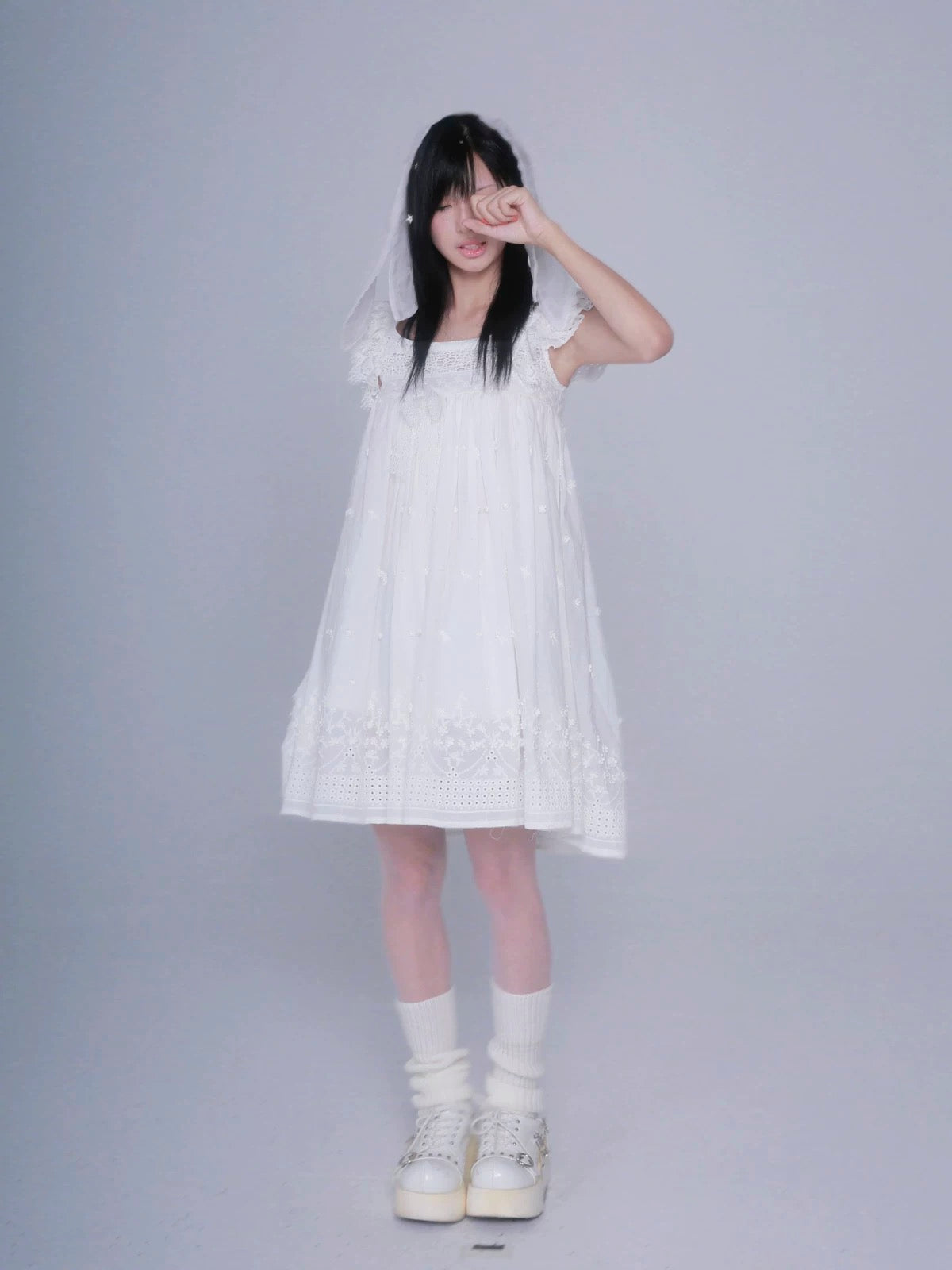 Rose Island Angel Energy Cotton Mini Dress