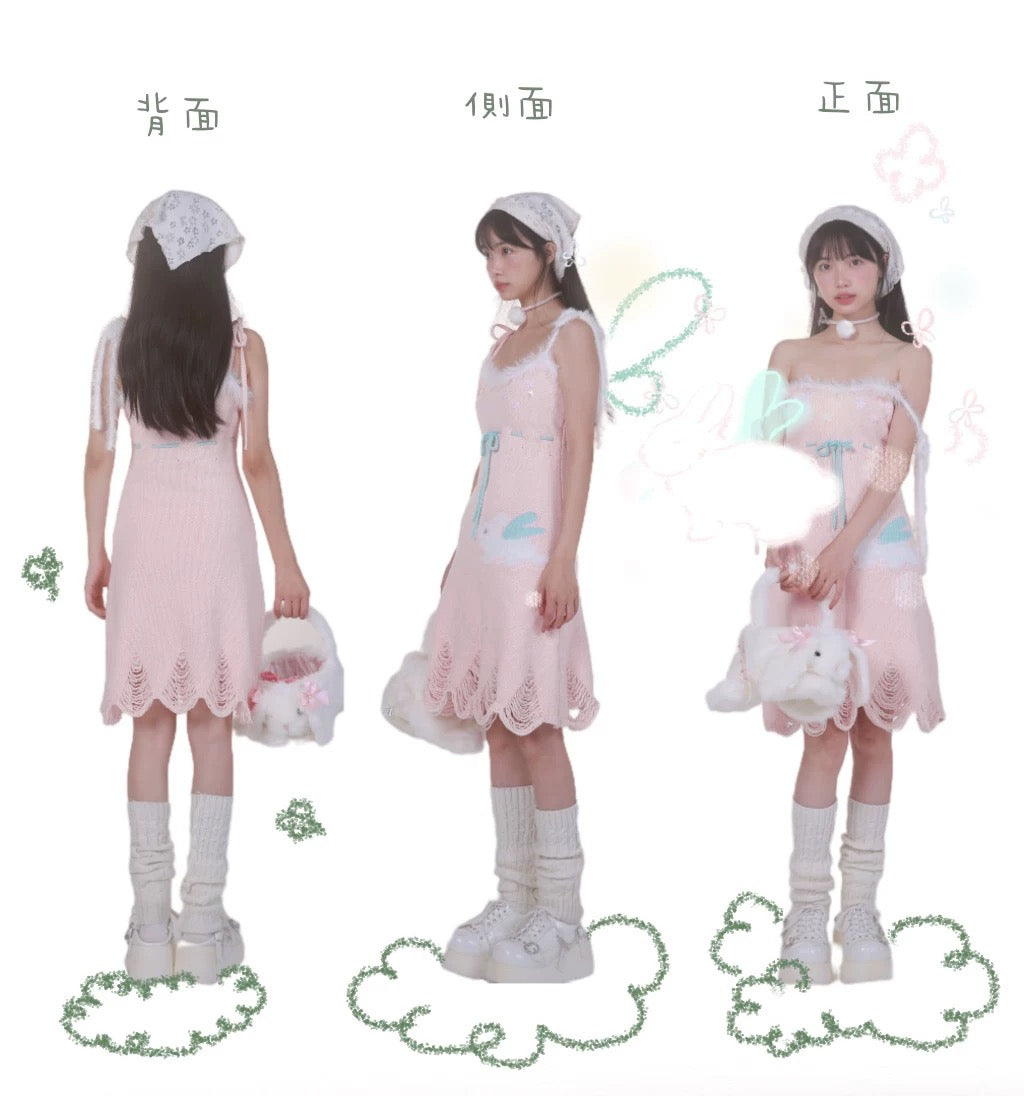 [Rose Island] Bunny Elf Knitted Dress