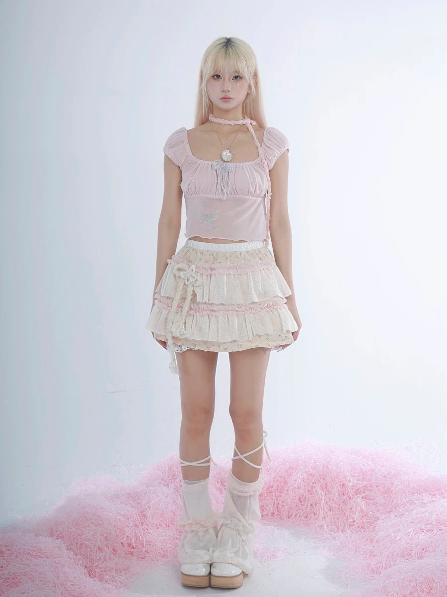 I am so iconic - Rose Island Cotton Mini Skirt