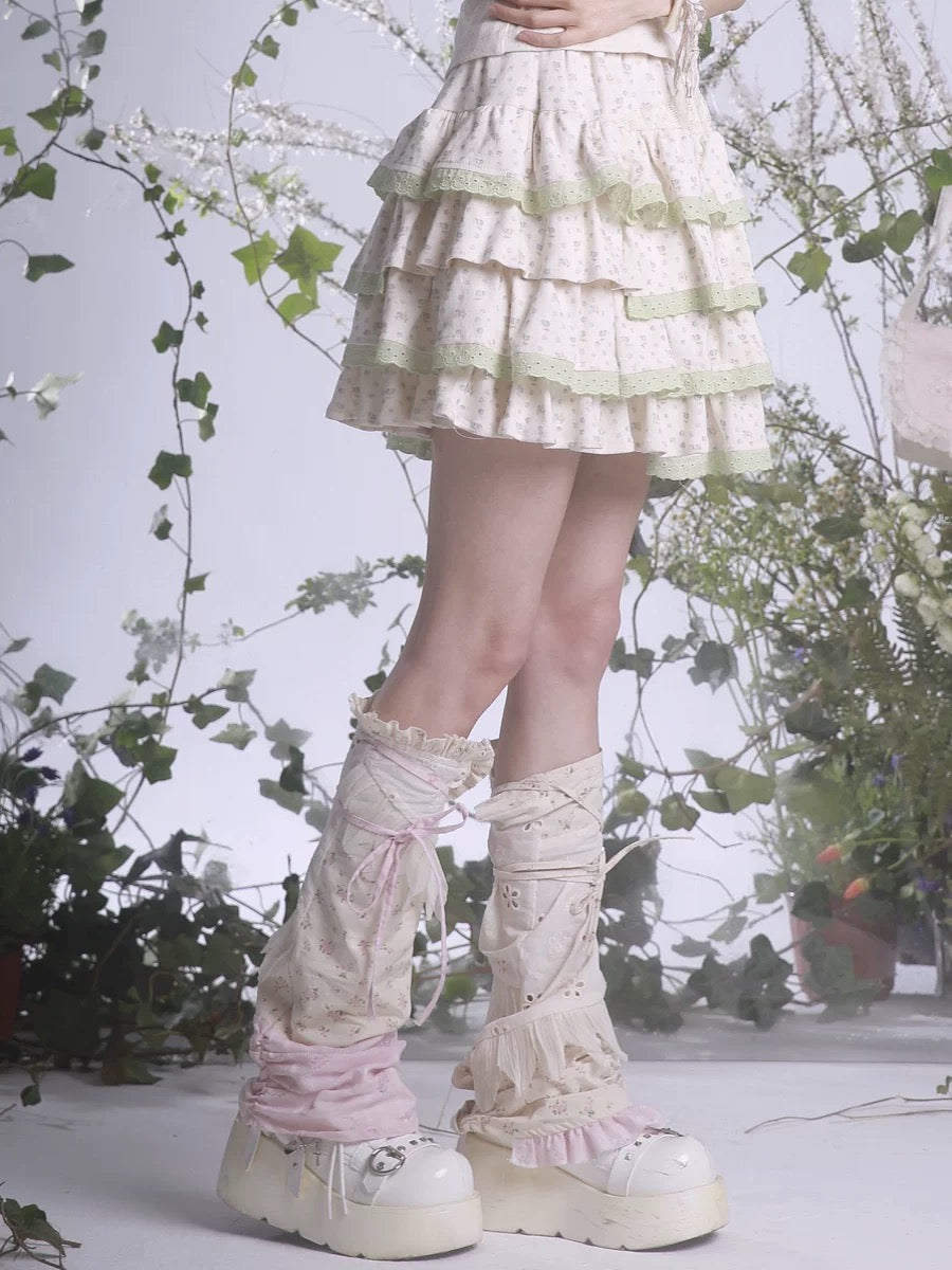 [Rose Island]Cottage Love Cotton Leg Warmer
