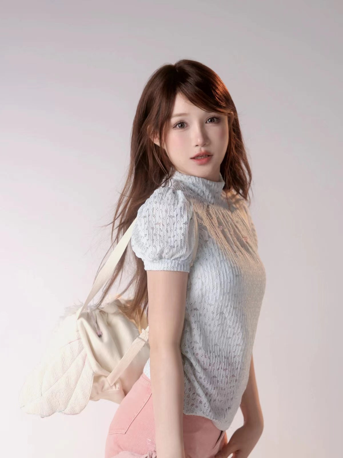 [Rose Island]Gemstone Elegance Short Sleeve Top