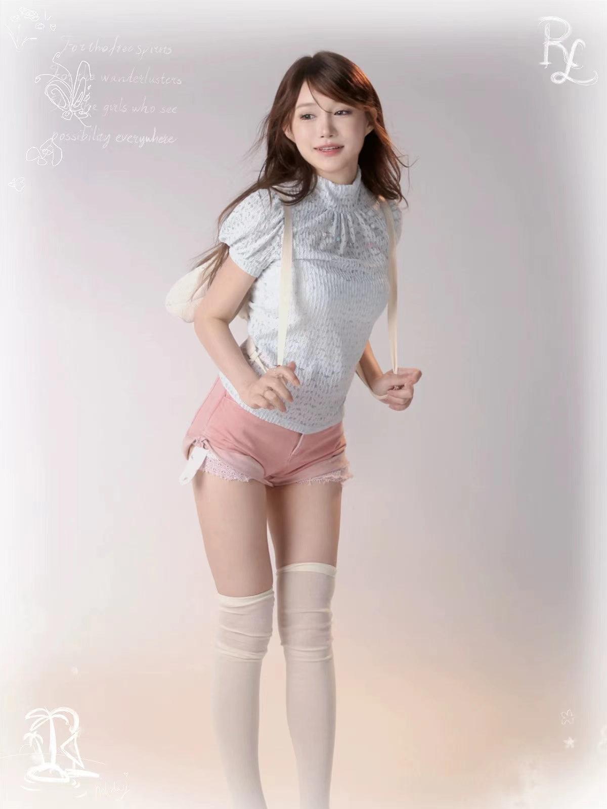 [Rose Island]Gemstone Elegance Short Sleeve Top