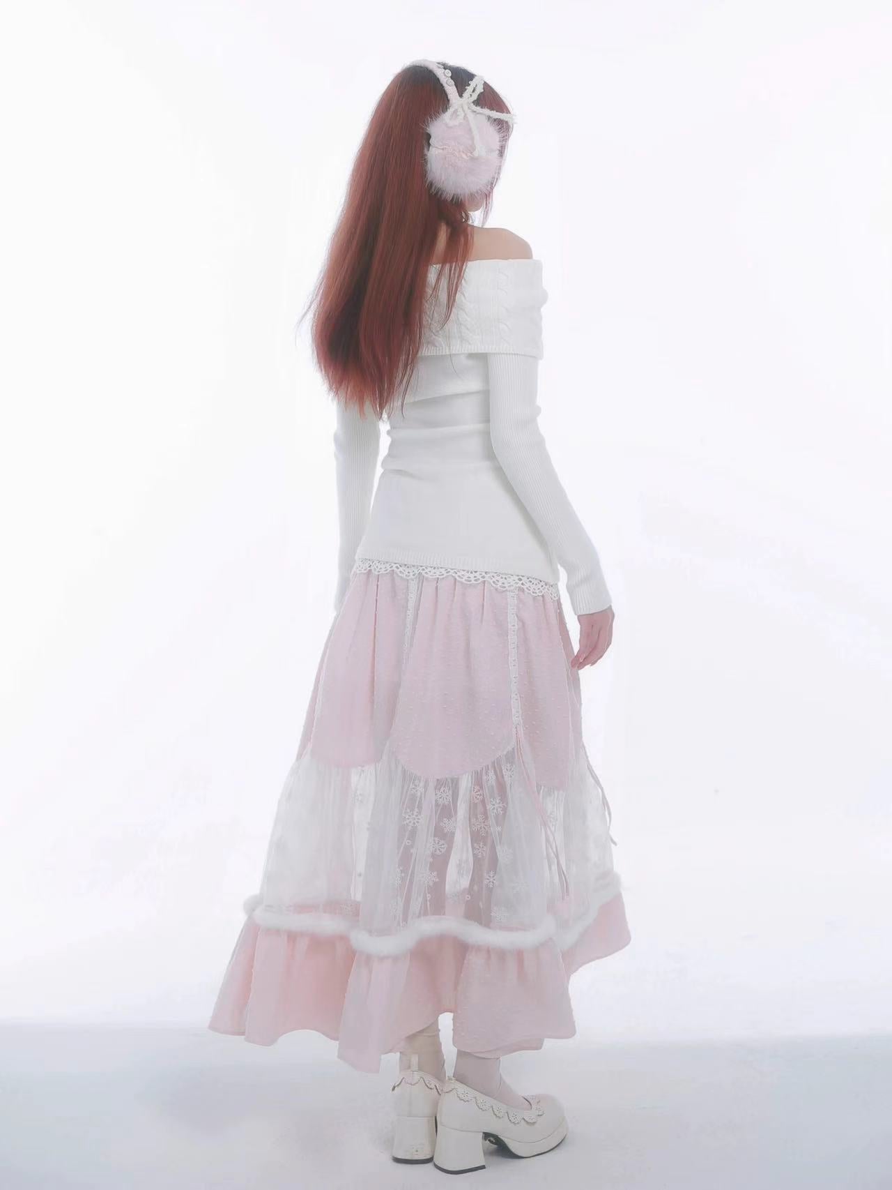 [Rose Island] Rose Blossom Bliss Fairy Core Midi Skirt
