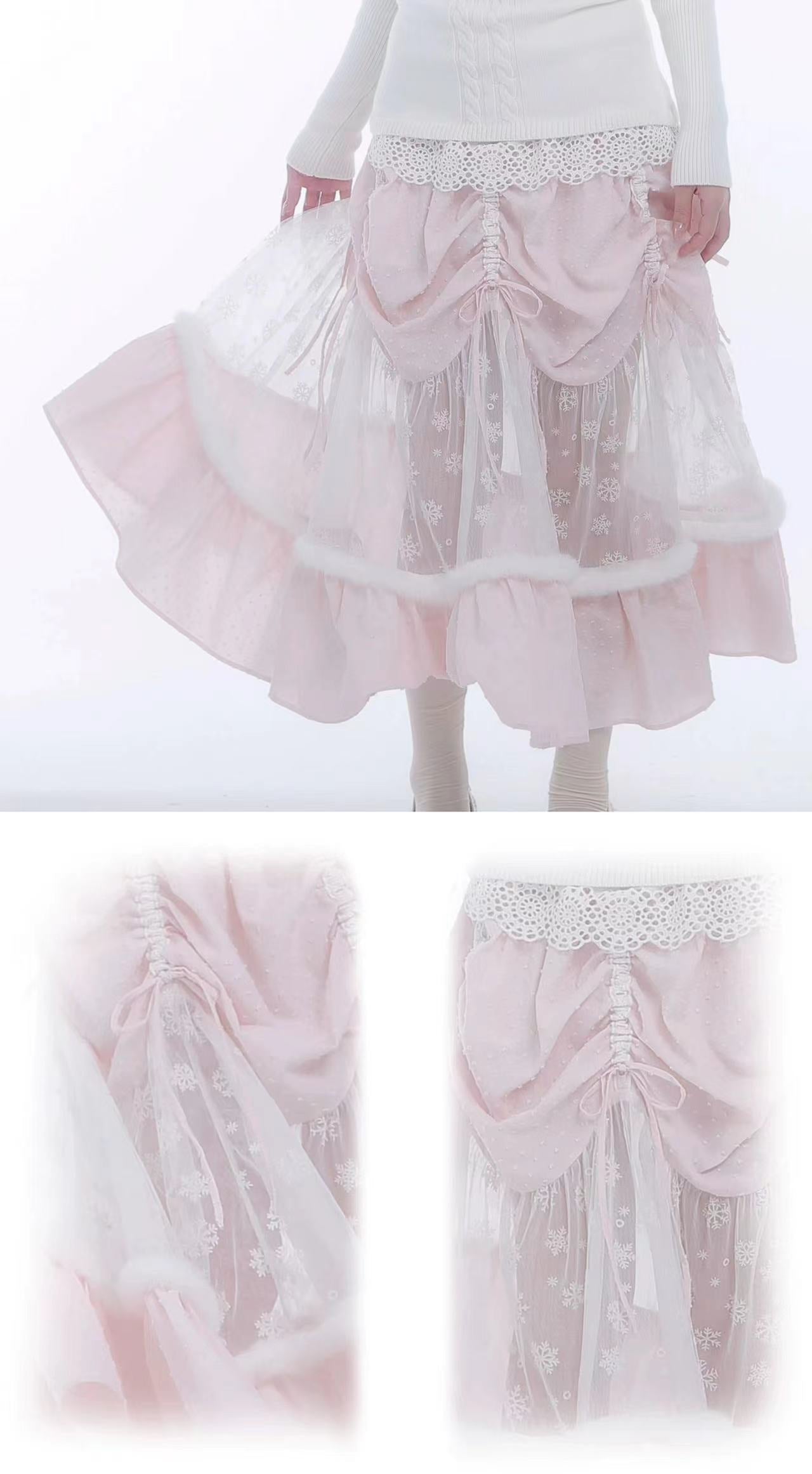 [Rose Island] Rose Blossom Bliss Fairy Core Midi Skirt