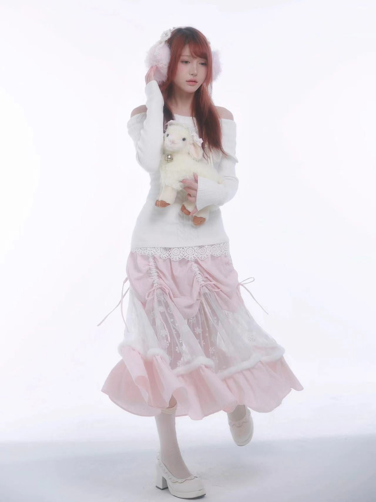 [Rose Island] Rose Blossom Bliss Fairy Core Midi Skirt