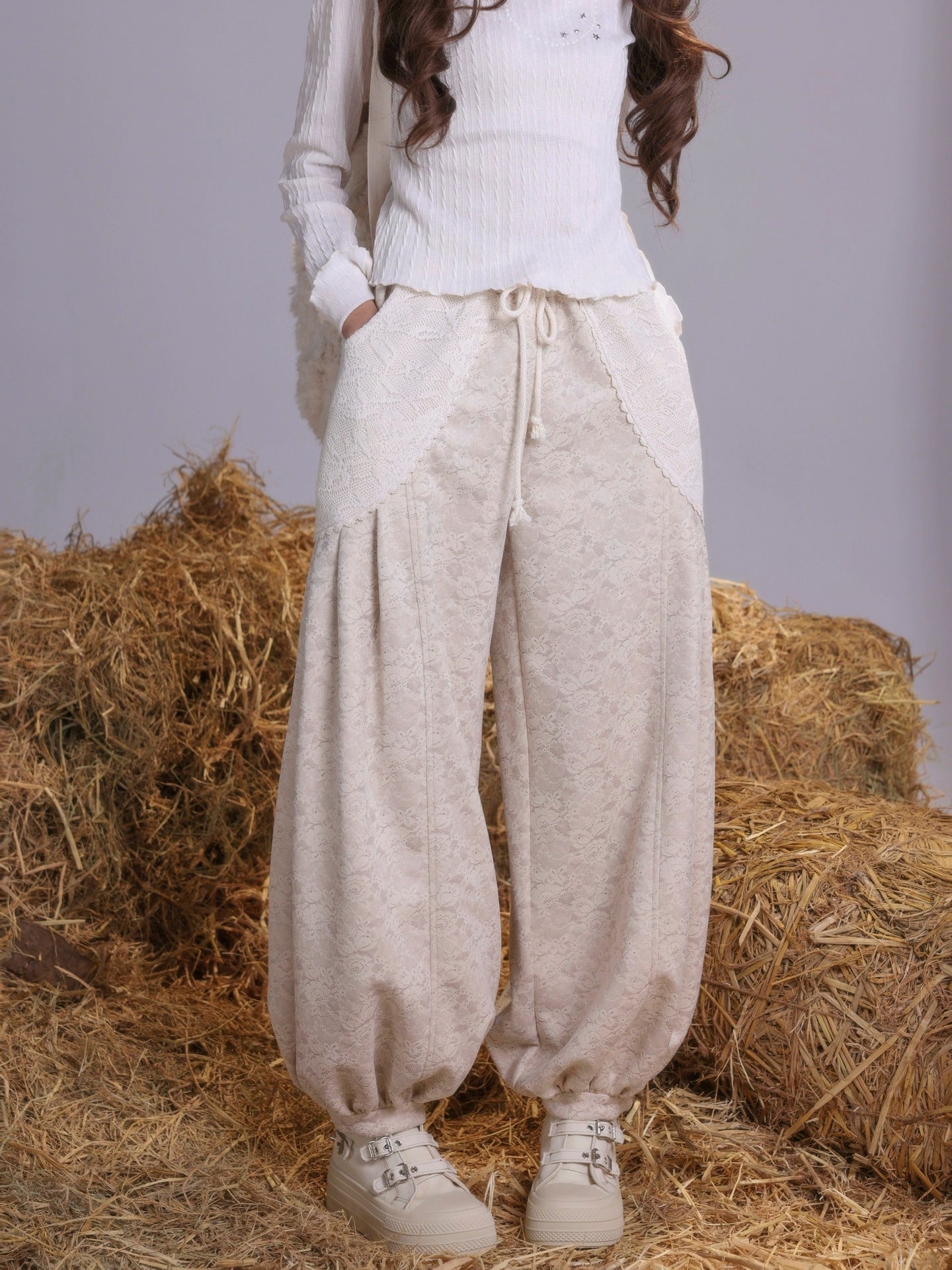 [ROSE ISLAND] Mianyang Knit Wool Slim-Fit Jacket with Faux Fox Fur Collar and Fleece Lining