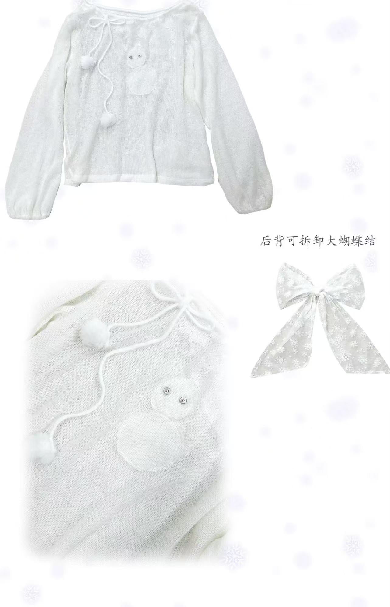 [Rose Island] Do You Want To Build A Snow Man? Cashmere-blend Sweater