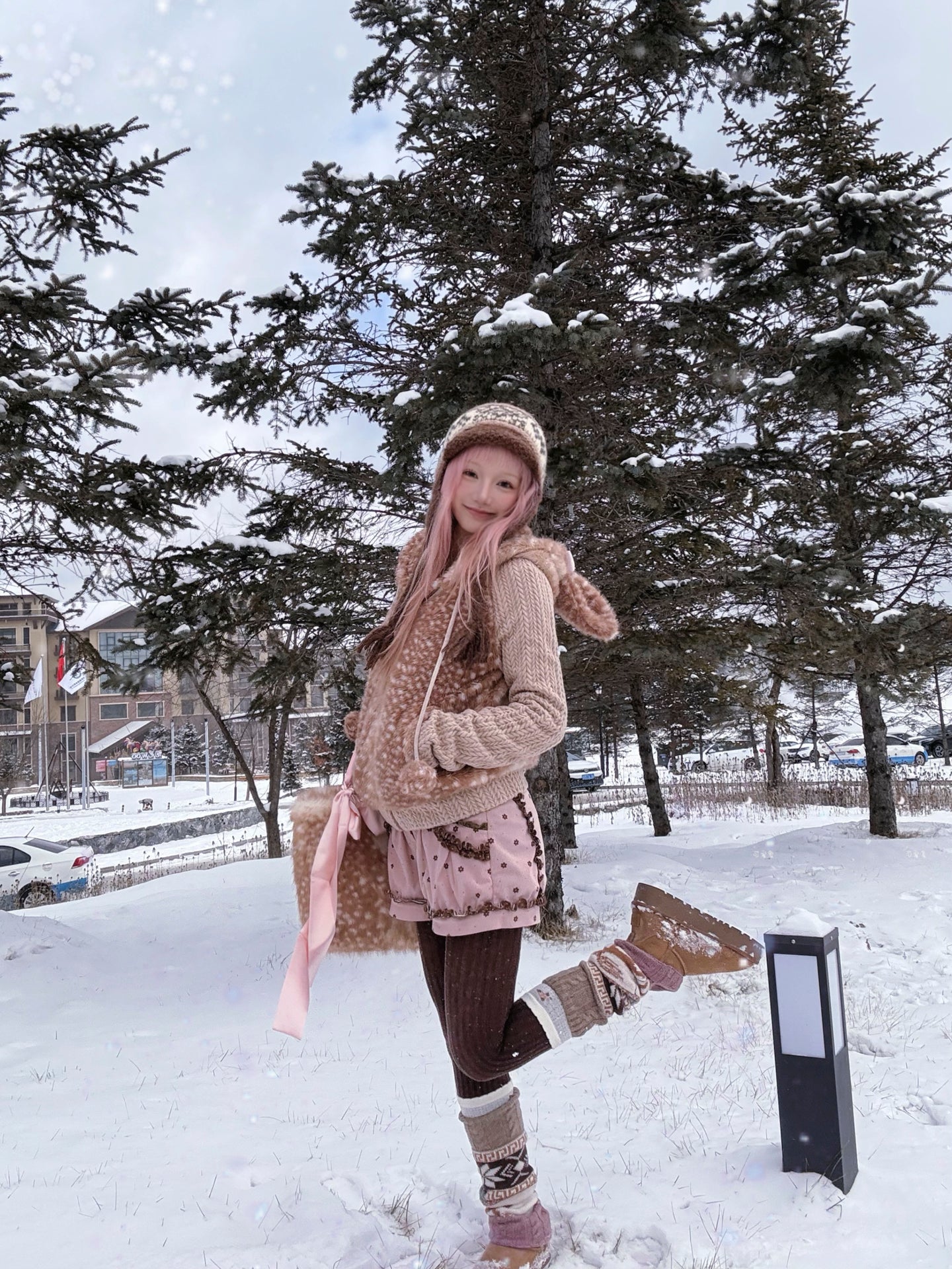 ROSE ISLAND Raspberry Thin Chocolate Corduroy Small Flower Shorts Polka Dot Ruched Pumpkin Pants